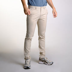 era-won Lightweight Super Skinny long slacks in Cream color 