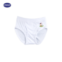 ENFANT (อองฟองต์) กางเกงในเด็กผู้ชาย สำหรับเด็กอายุ 2-12 ปี ไซซ์ XS-XL พิมพ์ลายการ์ตูน แพ็ค 3 ตัว คละลาย สีขาว