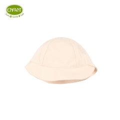 ENFANT อองฟองต์ หมวกเด็ก สำหรับเด็กอายุ 0-6 เดือน คอลเลกชั่น หมีกางเต็นท์ ผ้าคอตตอนออร์แกนิก สีครีม