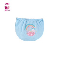 Little Wacoal (Little Wacoal) Girls' elastic underwear, rabbit pattern, for children aged 2-12 years, size S-XL, pack of 3, white, blue, pink 