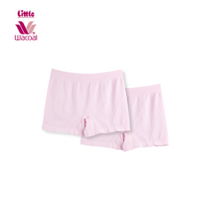 Little Wacoal (Little Wacoal) Seamless Boxer Shorts for Girls, for children aged 4-12 years, size S, pack of 2, pink