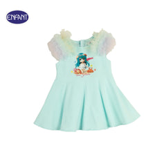 ENFANT (Enfant) ruffled sleeve dress set for children aged 6 months - 8 years, SoS Art toy collection, blue color 