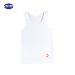 ENFANT (อองฟองต์) เสื้อกล้ามเด็กผู้ชาย สำหรับเด็กอายุ 2-10 ปี ไซซ์ XS-L พิมพ์ลายการ์ตูน แพ็ค 2 ตัว คละลาย สีขาว