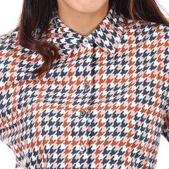 Women's long-sleeved shirt, model WACR610W9BRE0 Regular Fit, brown