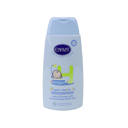Enfant Organic Almond Oil Head &amp; Body Wash Gel, shampoo and shower gel, organic almond oil formula, 300 ml.