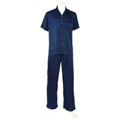 Guy Laroche Long-sleeved pajamas, short sleeves, satin fabric, printed stripes (JPP7911R2)