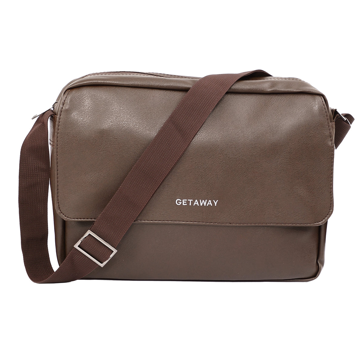 Leather shoulder bag - large horizontal shape GETAWAY (ZGB05)