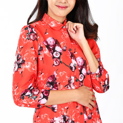 Women's long-sleeved dress, model WDCA610W9ORE0 Regular Fit, orange