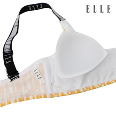 ELLE LINGERIE | SPORT LOOK style underwear, graphic logo print collection, yellow | LB4726