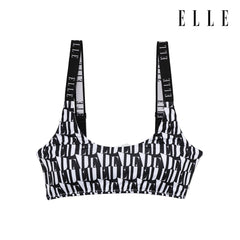 ELLE LINGERIE | SPORT LOOK style underwear, graphic logo print collection, yellow | LB4726