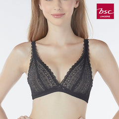 BSC Lingerie Sexy Lace Underwear Wireless Bra Triangle Cup Style - BB3333