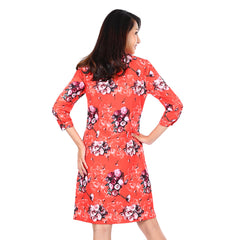 Women's long-sleeved dress, model WDCA610W9ORE0 Regular Fit, orange
