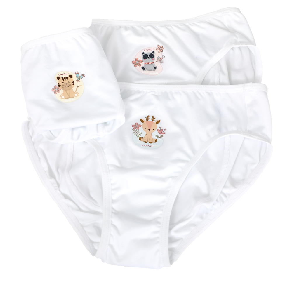 Enfant Aonfont girls' underwear, Aonfont pack of 3, mixed styles, sizes S-XL
