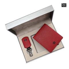 Guy Laroche Giftset Short Wallet + Keychain Model MGG0081 - Red