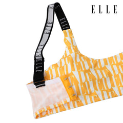 ELLE LINGERIE | SPORT LOOK style underwear, graphic logo print collection, yellow | LB4726