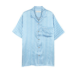 Guy Laroche Satin Pajamas, Short Sleeve, Long Pants, Printed Pattern, 3 Colors Available (JPP7517S4)