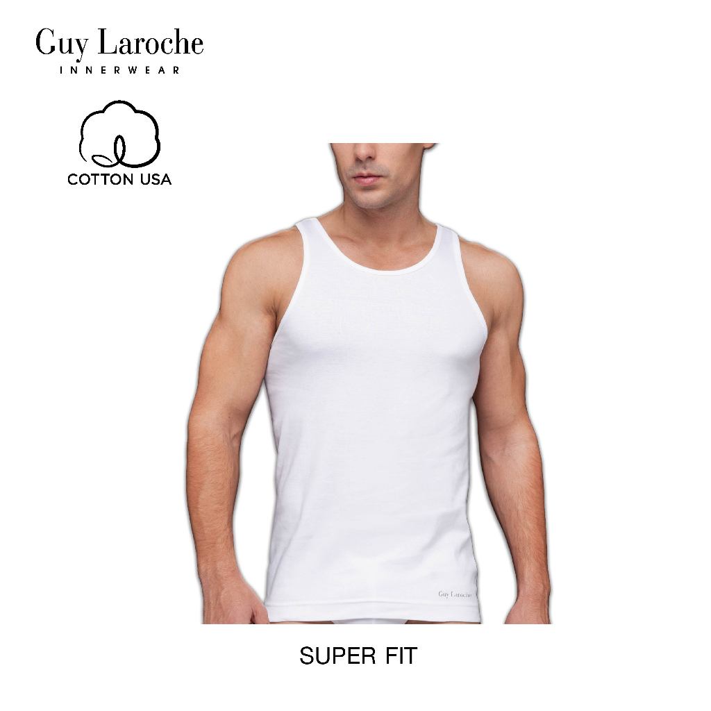 Guy Laroche Guy Laroche embroidered tank top on left hem - white (JVE2407R4)
