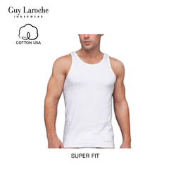 Guy Laroche Guy Laroche embroidered tank top on left hem - white (JVE2407R4)