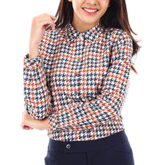 Women's long-sleeved shirt, model WACR610W9BRE0 Regular Fit, brown